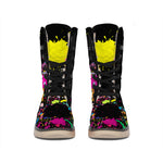 Colorful Splash Yin Yang Print Winter Boots