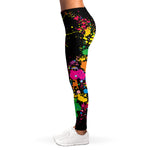 Colorful Splash Yin Yang Print Women's Leggings