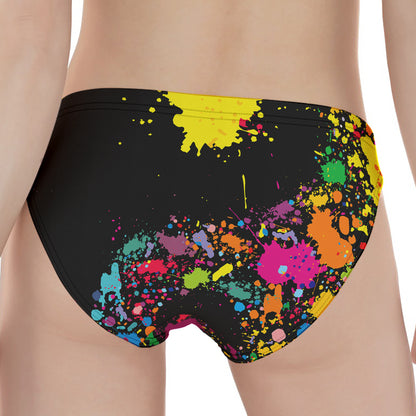 Colorful Splash Yin Yang Print Women's Panties
