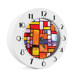 Colorful Stained Glass Mosaic Print Alarm Clock