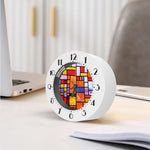 Colorful Stained Glass Mosaic Print Alarm Clock