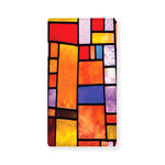 Colorful Stained Glass Mosaic Print Baby Crib Sheet