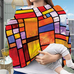 Colorful Stained Glass Mosaic Print Baby Seat Cover