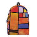 Colorful Stained Glass Mosaic Print School Backpack