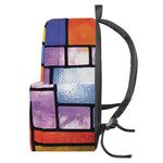 Colorful Stained Glass Mosaic Print Backpack