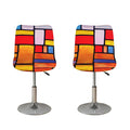 Colorful Stained Glass Mosaic Print Bar Stool Covers