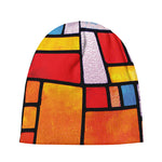 Colorful Stained Glass Mosaic Print Beanie