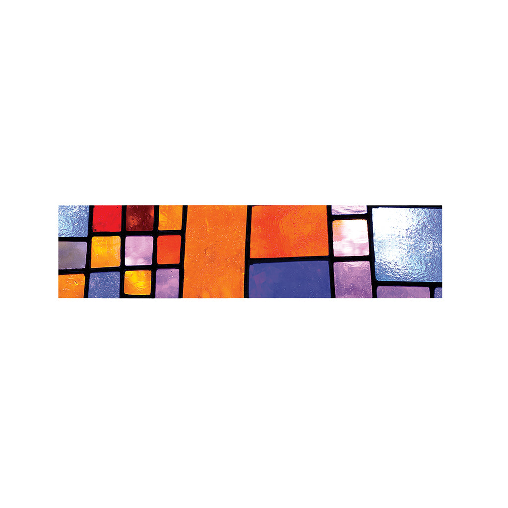 Colorful Stained Glass Mosaic Print Bed Runner