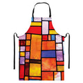 Colorful Stained Glass Mosaic Print Bib Apron With Pocket