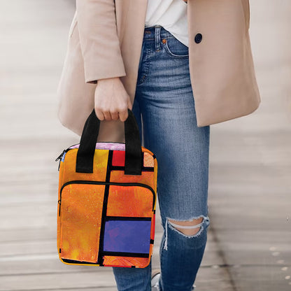 Colorful Stained Glass Mosaic Print Bible Tote Bag