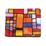 Colorful Stained Glass Mosaic Print Bifold Wallet