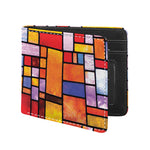 Colorful Stained Glass Mosaic Print Bifold Wallet