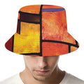 Colorful Stained Glass Mosaic Print Bucket Hat