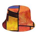 Colorful Stained Glass Mosaic Print Bucket Hat