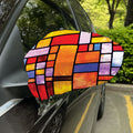 Colorful Stained Glass Mosaic Print Car Side Mirror Covers