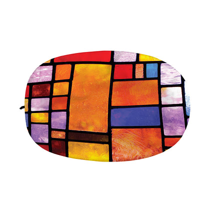 Colorful Stained Glass Mosaic Print Car Side Mirror Covers