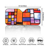 Colorful Stained Glass Mosaic Print Car Windshield Sun Shade