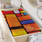 Colorful Stained Glass Mosaic Print Changing Pad Cover