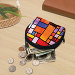 Colorful Stained Glass Mosaic Print Coin Purse