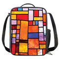 Colorful Stained Glass Mosaic Print Crossbody Lunch Bag