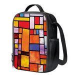 Colorful Stained Glass Mosaic Print Crossbody Lunch Bag