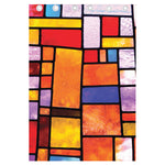 Colorful Stained Glass Mosaic Print Curtain