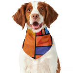 Colorful Stained Glass Mosaic Print Dog Bandana