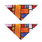 Colorful Stained Glass Mosaic Print Dog Bandana