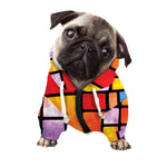Colorful Stained Glass Mosaic Print Dog Zip Up Hoodie