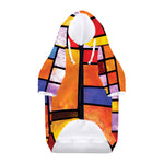 Colorful Stained Glass Mosaic Print Dog Zip Up Hoodie