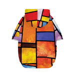 Colorful Stained Glass Mosaic Print Dog Zip Up Hoodie