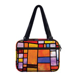 Colorful Stained Glass Mosaic Print Double Strap Bible Bag