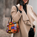 Colorful Stained Glass Mosaic Print Double Strap Bible Bag