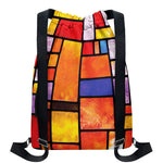 Colorful Stained Glass Mosaic Print Drawstring Backpack