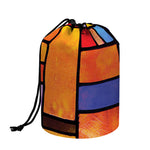 Colorful Stained Glass Mosaic Print Drawstring Makeup Bag