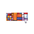 Colorful Stained Glass Mosaic Print Extended Mouse Pad
