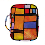 Colorful Stained Glass Mosaic Print Front Pocket Bible Bag