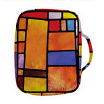 Colorful Stained Glass Mosaic Print Front Pocket Bible Bag