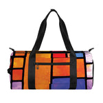 Colorful Stained Glass Mosaic Print Gym Bag
