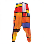 Colorful Stained Glass Mosaic Print Hammer Pants