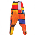 Colorful Stained Glass Mosaic Print Hammer Pants
