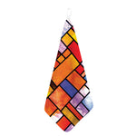 Colorful Stained Glass Mosaic Print Hand Towel