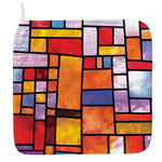 Colorful Stained Glass Mosaic Print Hand Towel