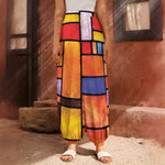 Colorful Stained Glass Mosaic Print Harem Pants
