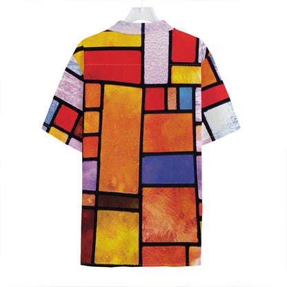Colorful Stained Glass Mosaic Print Hawaiian Shirt