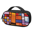 Colorful Stained Glass Mosaic Print Portable Cooler Travel Case