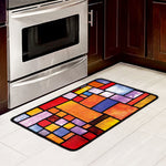 Colorful Stained Glass Mosaic Print Kitchen Mat
