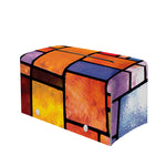 Colorful Stained Glass Mosaic Print Leather Tissue Box Cover