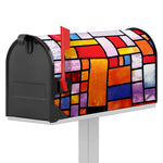 Colorful Stained Glass Mosaic Print Mailbox Cover