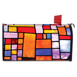 Colorful Stained Glass Mosaic Print Mailbox Cover